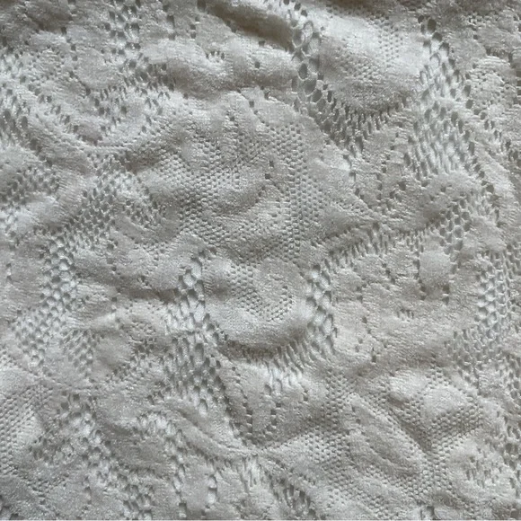 Anthropologie Ivory Parvati Velvet Ruched Lace Blouse Women’s XS Cottage Prairie - Picture 5 of 9